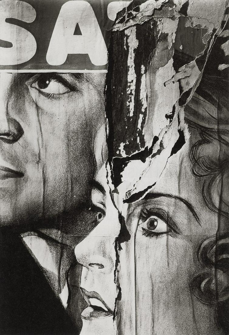 WALKER EVANS - Torn Film Poster, 1931: Artist: Walker Evans Title: Torn Film Poster, 1931 Medium: Photo Litho, 2012, Italy Dimensions: 8.2x11.9" Description: Heat Wax Mounted on 12x16" Conservation Board Artist Bio: Walker Evans (1903 - 19