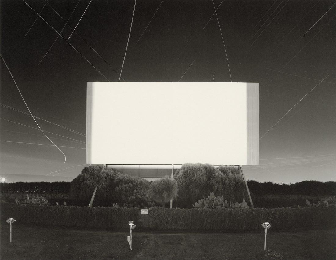 HIROSHI SUGIMOTO - Union City Drive-In, 1993: Artist: Hiroshi Sugimoto Title: Union City Drive-In, Union City, 1993 Medium: Photo Litho, 2005, Germany Dimensions: 8.45x6.55" Description: Heat Wax Mounted on 8.5x11" Conservation Board Artist Bio: 