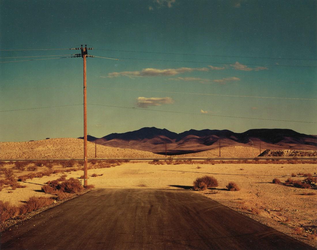 ALBERT WATSON - Road to Nowhere, Las Vegas, 2001: Artist: Albert Watson Title: Road to Nowhere, Las Vegas, 2001 Medium: Photo Litho, 2002, Italy Dimensions: 8.7x6.9" Description: Heat Wax Mounted on 11x14" Conservation Board Artist Bio: Albert Watson