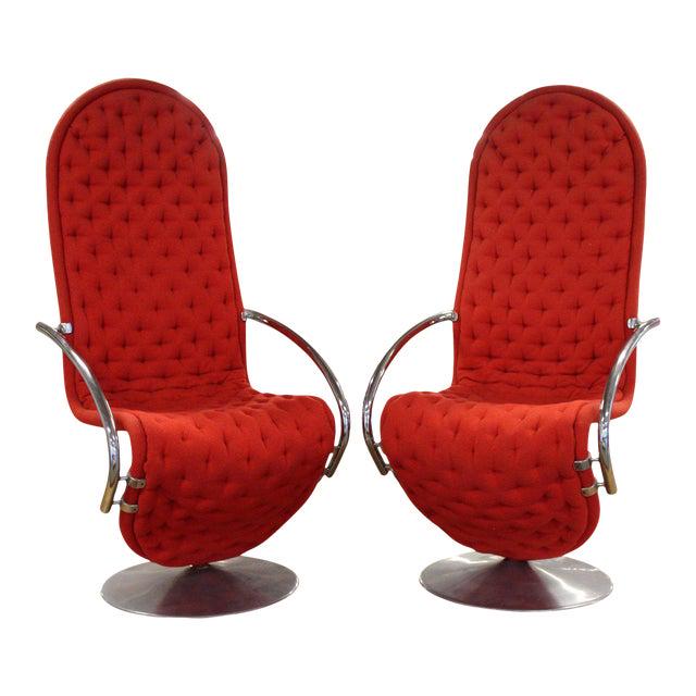 Pair of Verner Panton 1-2-3 System Lounge Chairs (1 of 11)