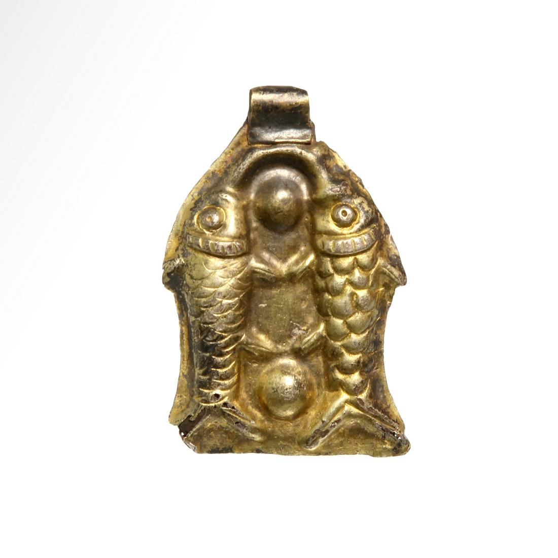 Egyptian Silver Gilt Double Fish Pendant, c. 600 B.C. (1 of 6)