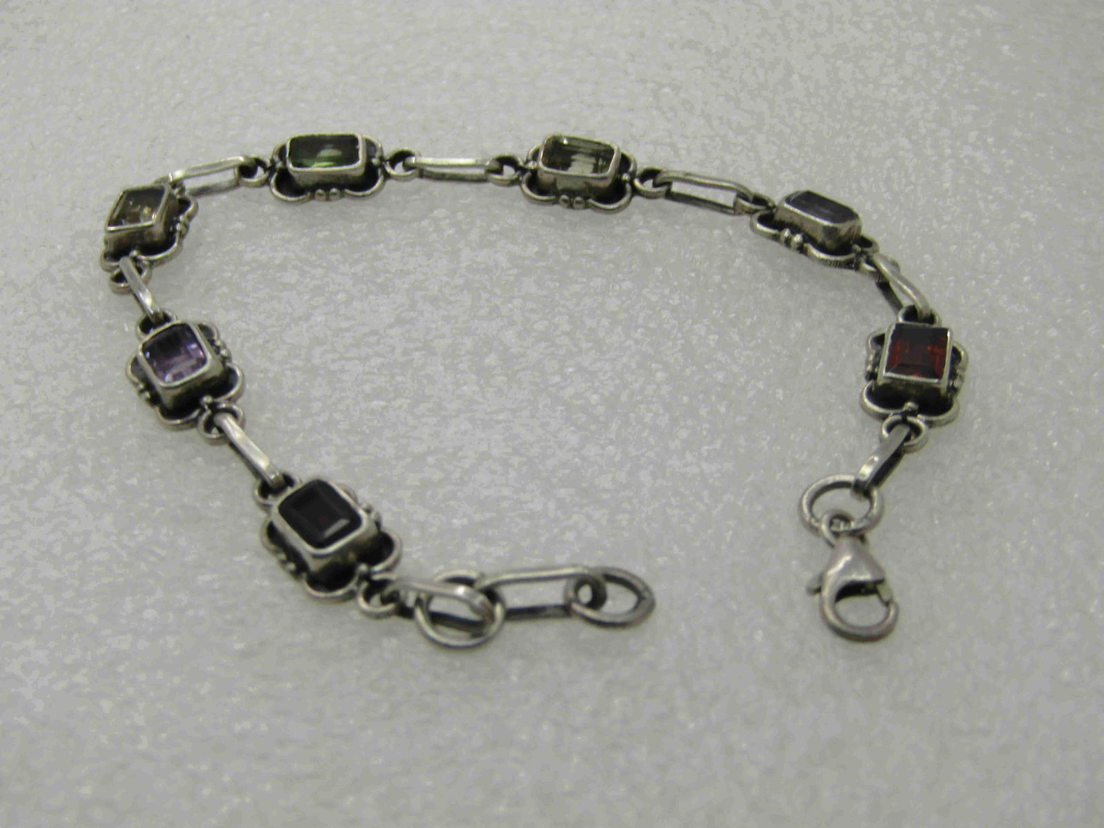 Vintage Southwestern Sterling Gemstone Tennise (1 of 7)