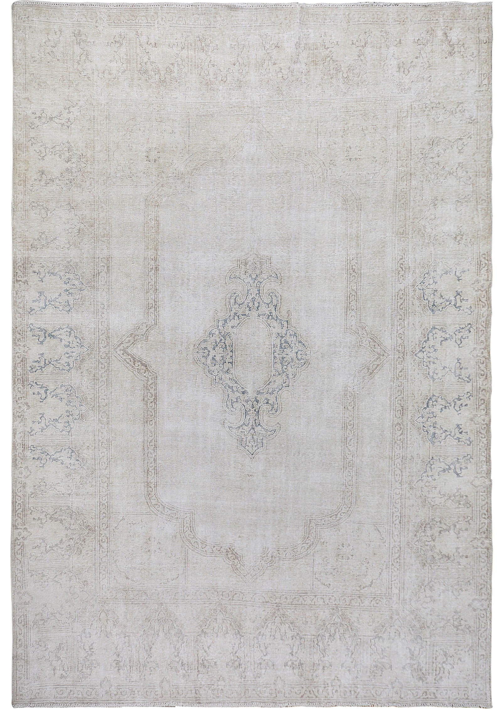 Antique Muted Kerman Distressed Persian Area Rug 9x12 (1 of 10)