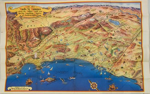 1950 Putnam Pictorial Map of Southern California -- (1 of 2)