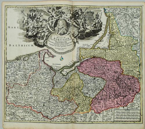 1720 c. Homann Map of Northern Poland to Lithuania -- (1 of 1)