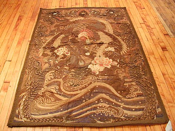 Antique Japanese Embroidery Rug 4'0'' X 5'8'', Item # (1 of 5)