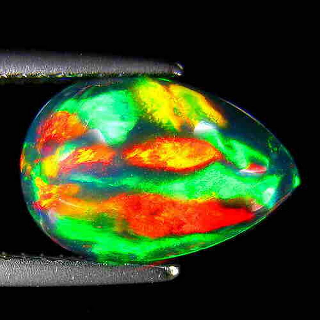 2.19 ct pear cab natural black opal (1 of 7)