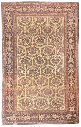 Farhan Sarouk, 4'1" x 6'6": Extremely fine Persian antique Farhan Sarouk rug, circa 1890. Reserve: $6,500.00 Shipping: Domestic: Flat-rate of $45.00 to anywhere within the contiguous U.S. International: Foreign shipping rates ar