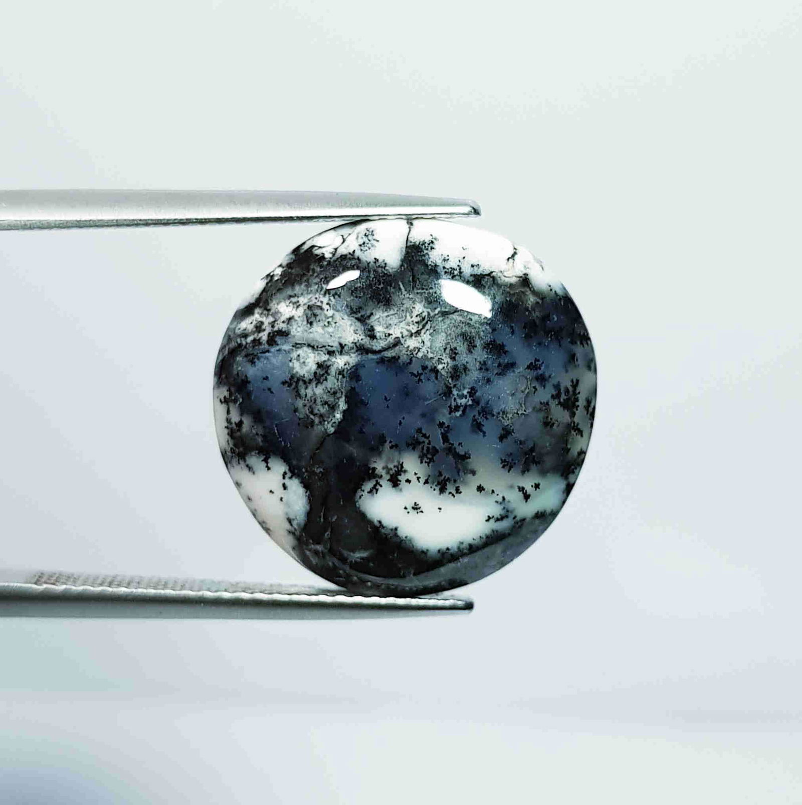 13.60 Ct Natural Dendrite Opal Round Cabochon (1 of 4)