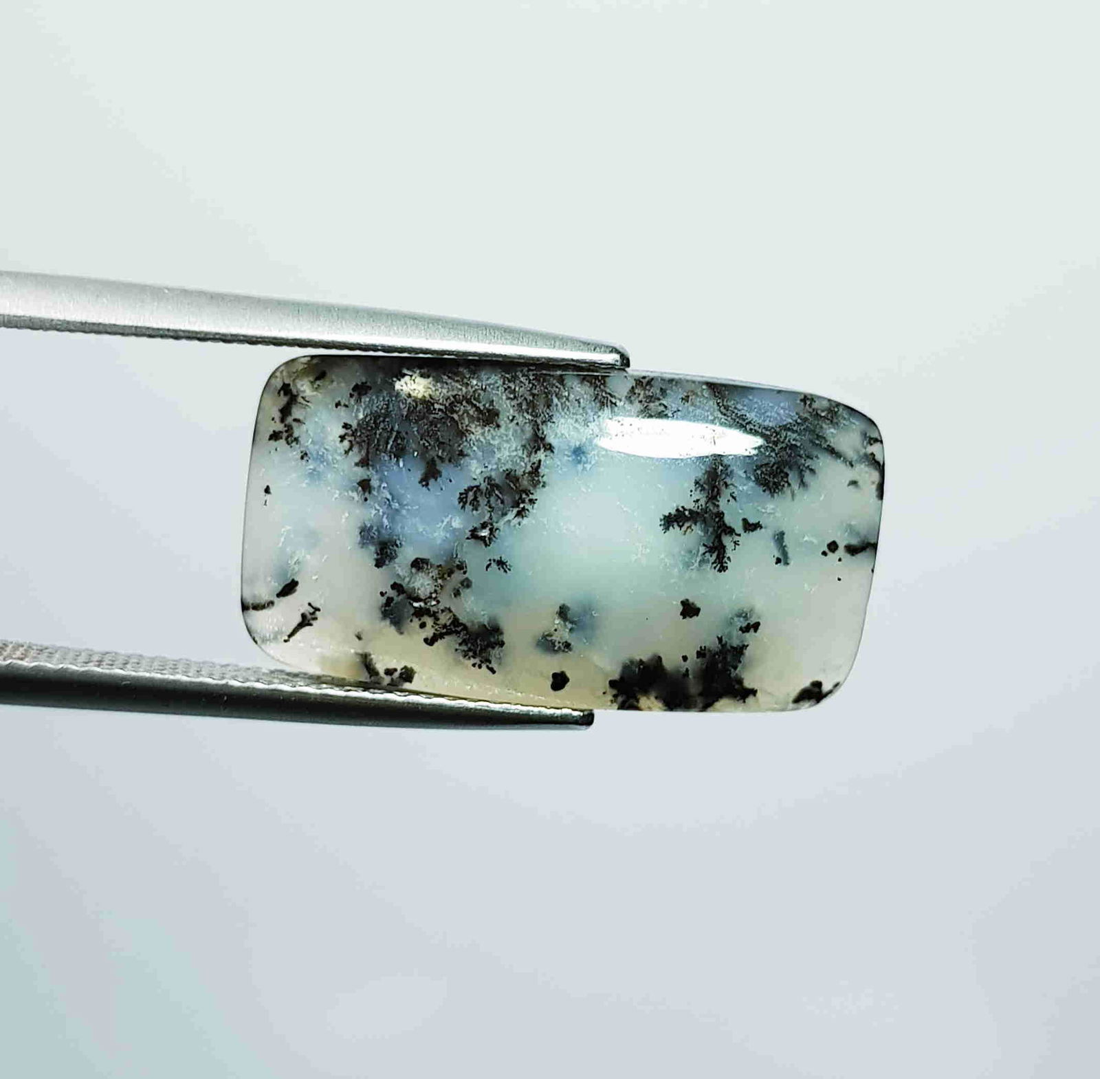 11.13 Ct Natural Dendrite Opal Rectangle Cabochon (1 of 4)
