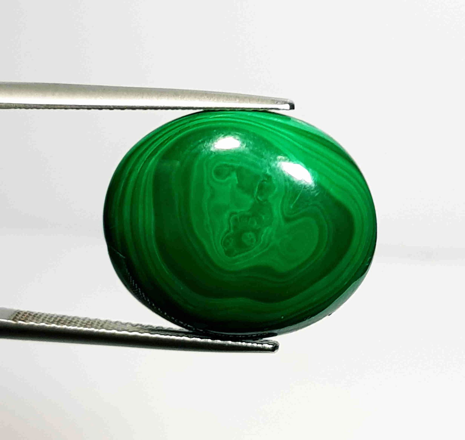 26.28 Ct Natural Malachite Oval Cabochon (1 of 4)
