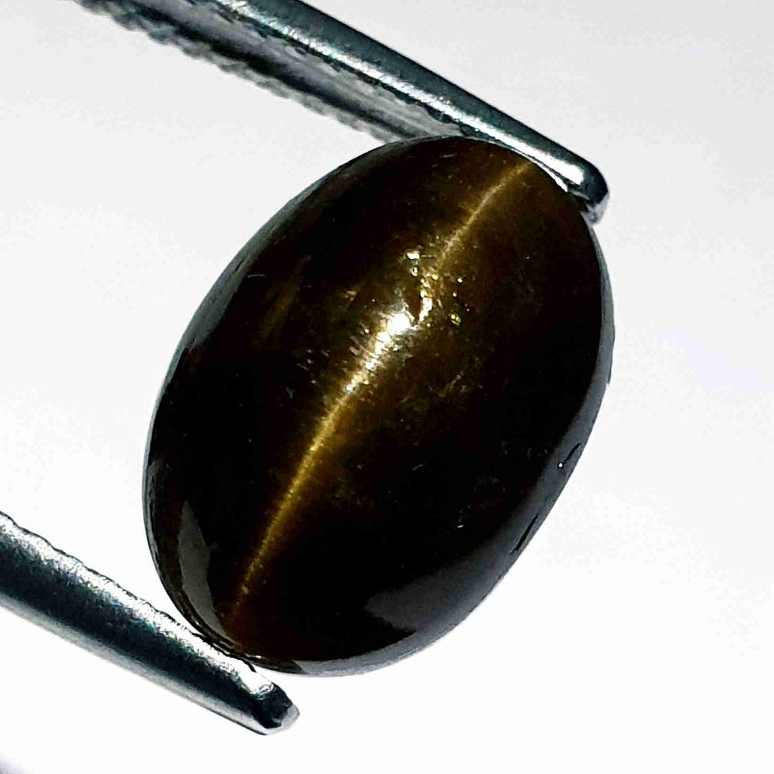 6.15 ct Natural Apatite cat's Eye: No Reserve! Title: 6.15 ct Natural Apatite cat's Eye Color/Clarity: Semi Transparent Gemstones: Loosegemstone Carat Weights: 6.15 Size/Dimensions: 11.50 x 8.00 x 7.50 Additional Information: Oval - Af