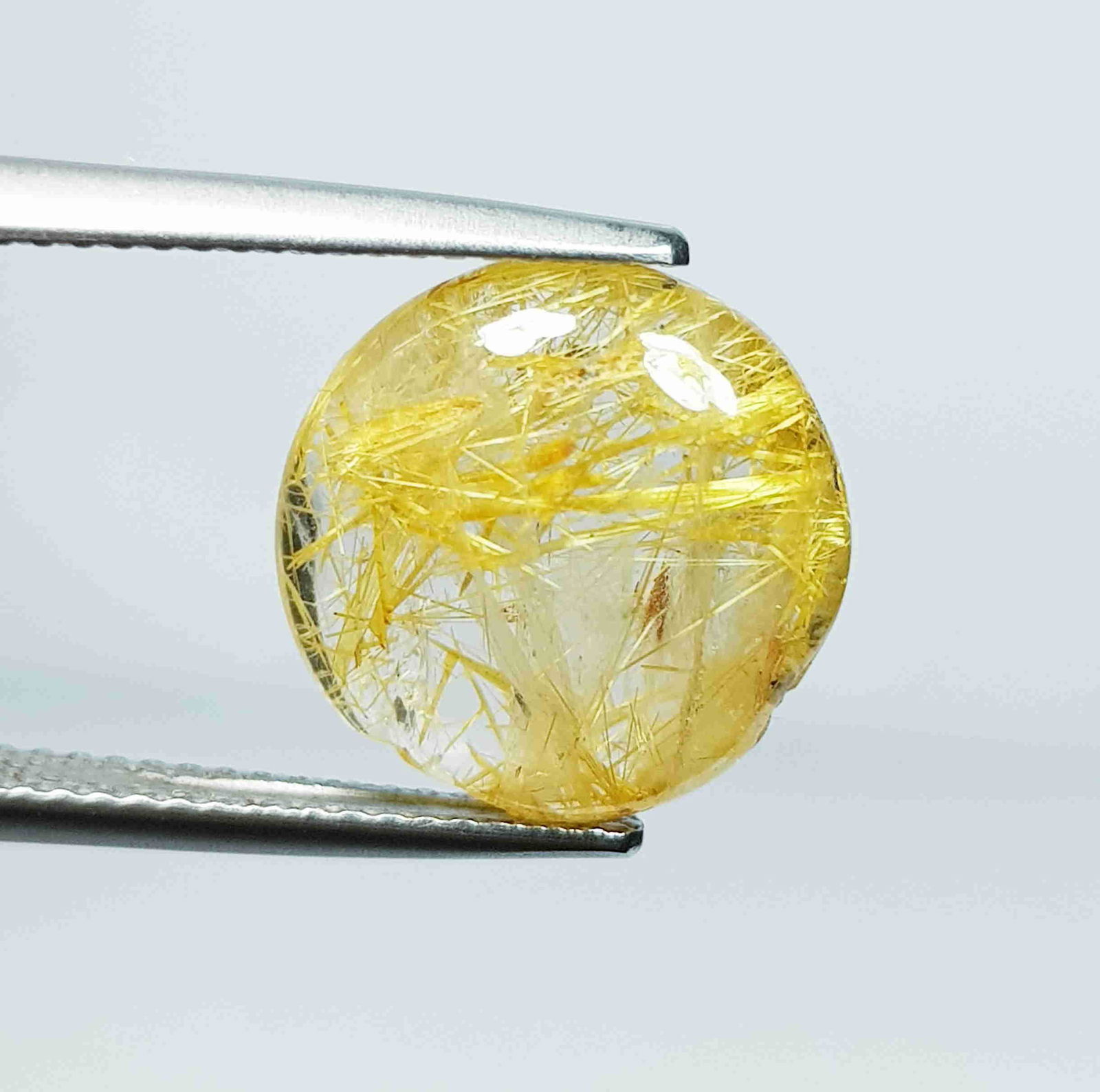 7.19 Ct Natural Golden Rutile Quartz Round Cabochon (1 of 4)