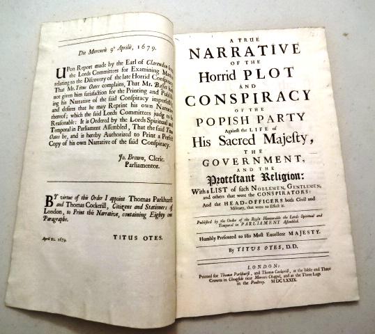 1679 Narrative Horrid Popish Plot England (1 of 3)