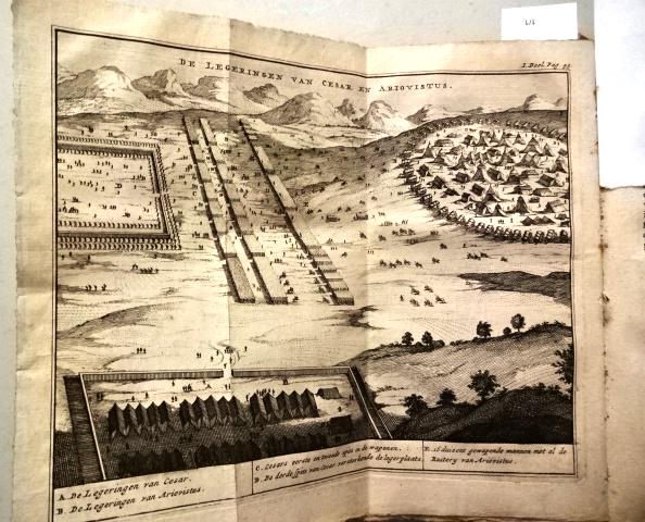 1709 Two Vol Set Julius Caesar Engravings (1 of 6)