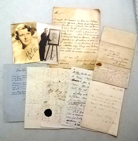 Lot 19th C English Letters Autographs (1 of 2)