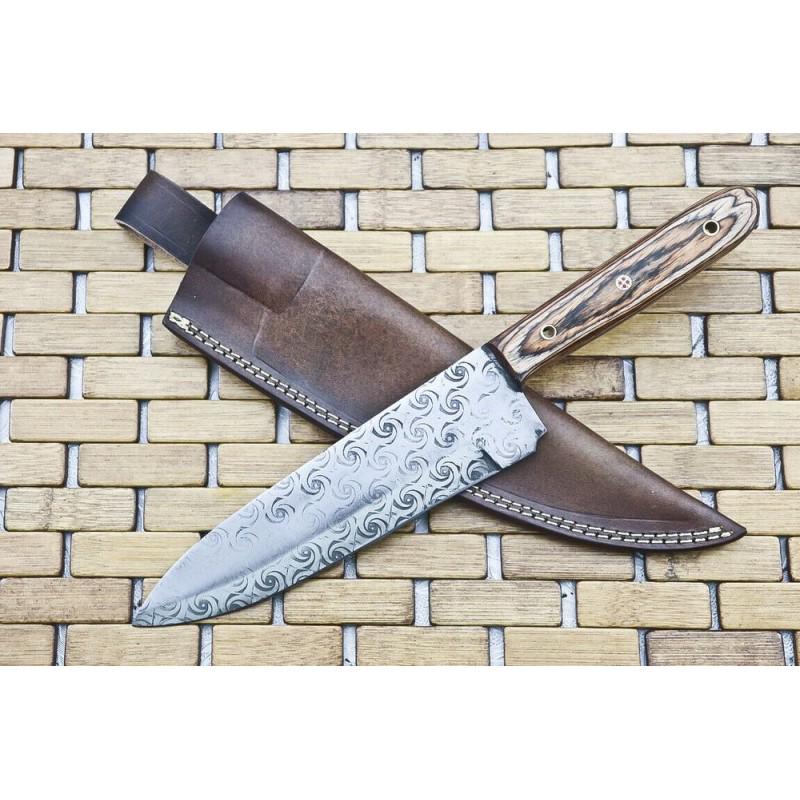 Kitchen chife stainless steel knife sharp hard wood (1 of 9)