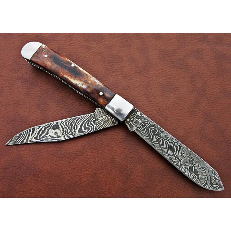 Handmade hiking skinner damascus steel knife survival: Knife "Bryson" Damascus knives are very durable, look great and keep sharpness perfectly. Damascus steel has high quality contents to give it an excellent edge and sharp cutting ability. The blade ret