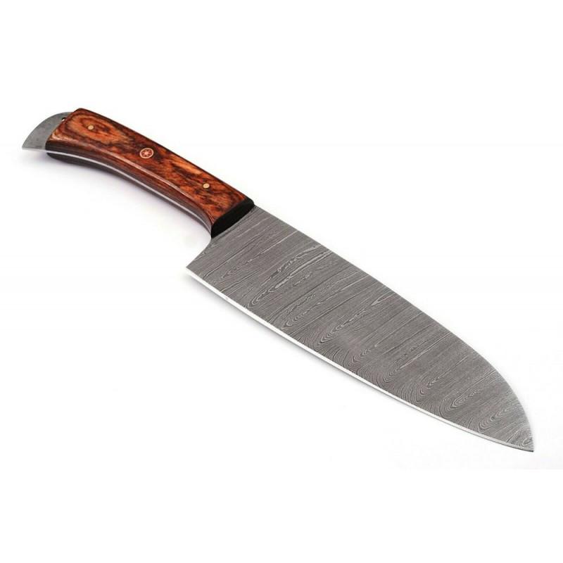 Chef damascus steel knife handmade pakka wood leather: Knife "Rockville" Damascus knives are very durable, look great and keep sharpness perfectly. Damascus steel has high quality contents to give it an excellent edge and sharp cutting ability. The blade 