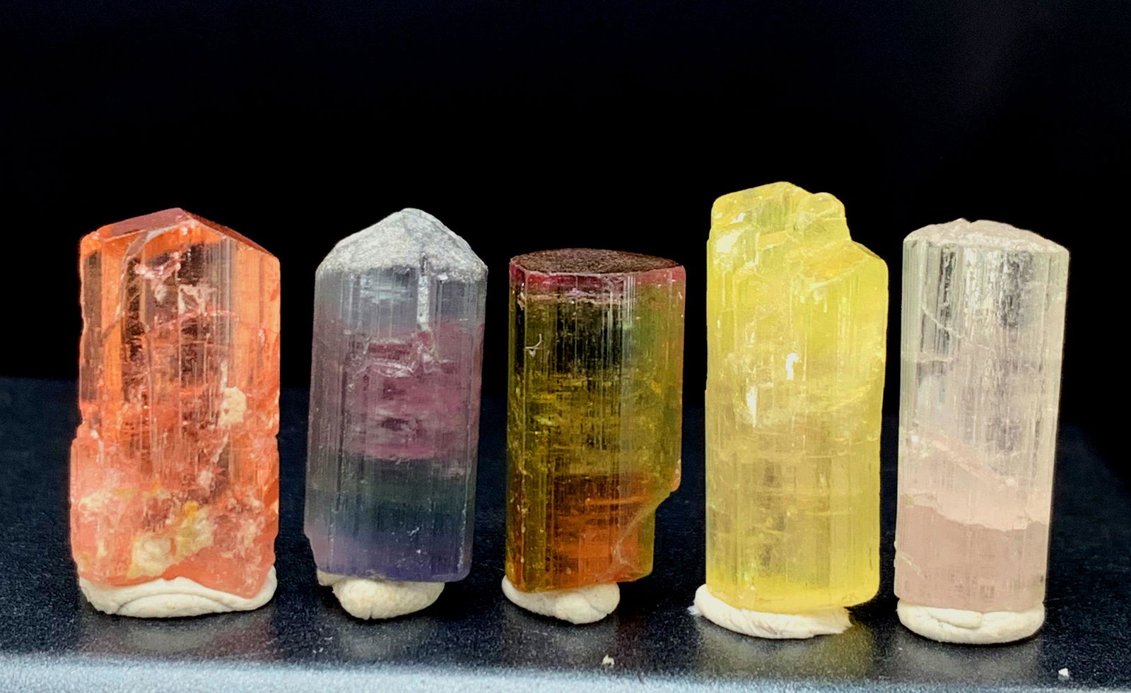 Tourmaline Crystal , Terminated And Undamaged Mix Color (1 of 9)
