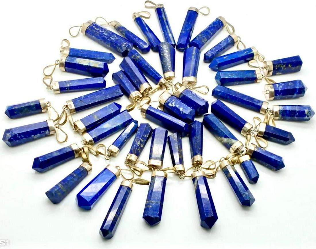 278 Grams Beautiful Lapis Lazuli Pendants Sterling With (1 of 6)