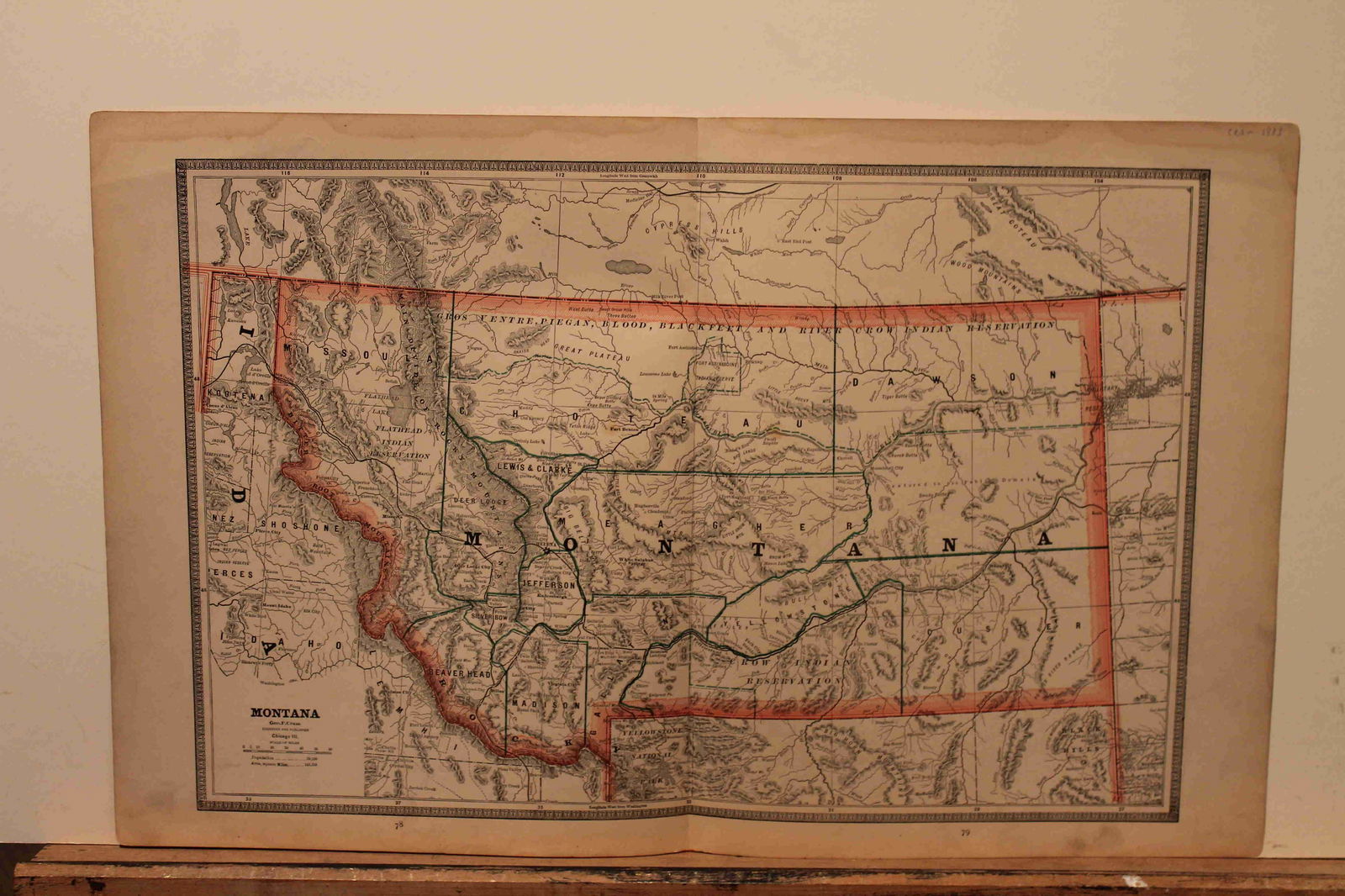 1883 Map of Montana (1 of 3)