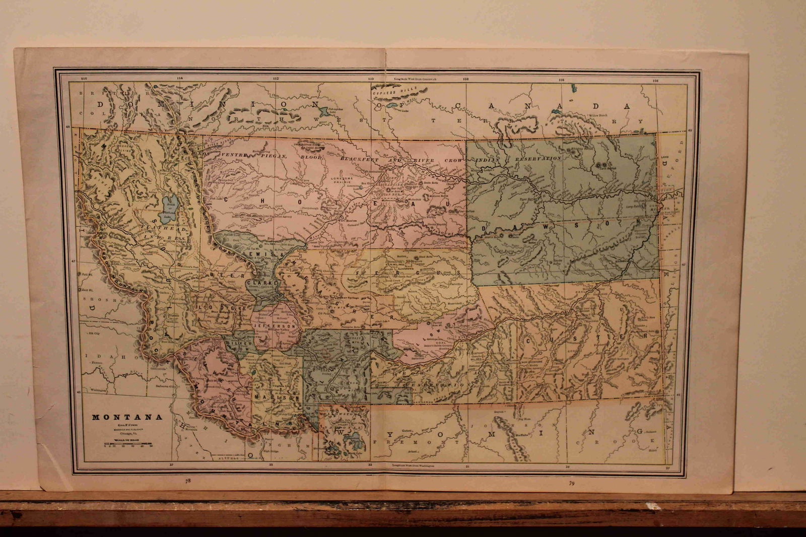 1895 Map of Montana (1 of 3)