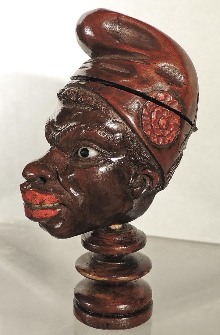 Carved Pipe Head With Glass Eyes c. 1840 (1 of 4)