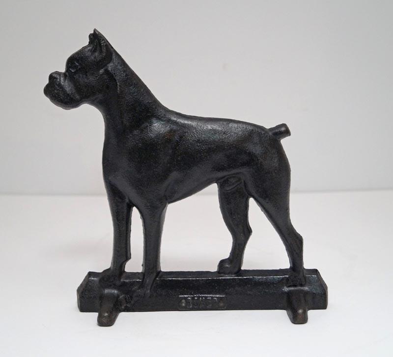 Antique Boxer Dog Cast Iron Doorstop 1939 (1 of 6)