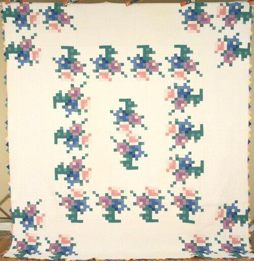 30's Ann Orr Rose Mosaic Quilt (1 of 8)
