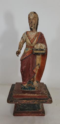 Spanish colonial Santos of an apostle ca 1800-1850 (1 of 5)