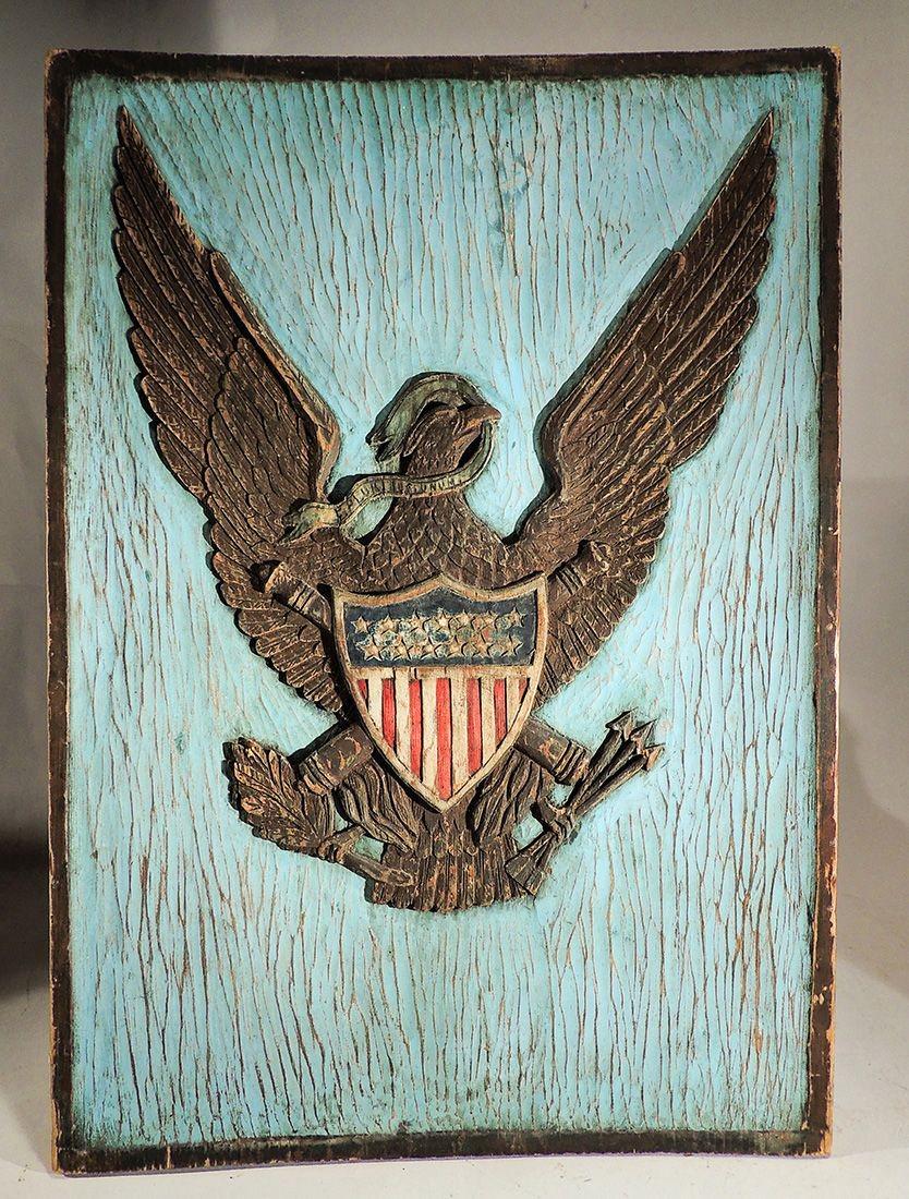 Patriotic Plaque With Eagle & American Shield (1 of 3)