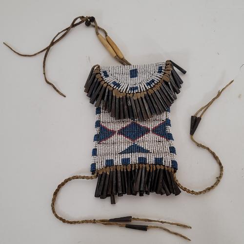 Northern Plains Indian strike-a-light beaded bag. Mid (1 of 4)