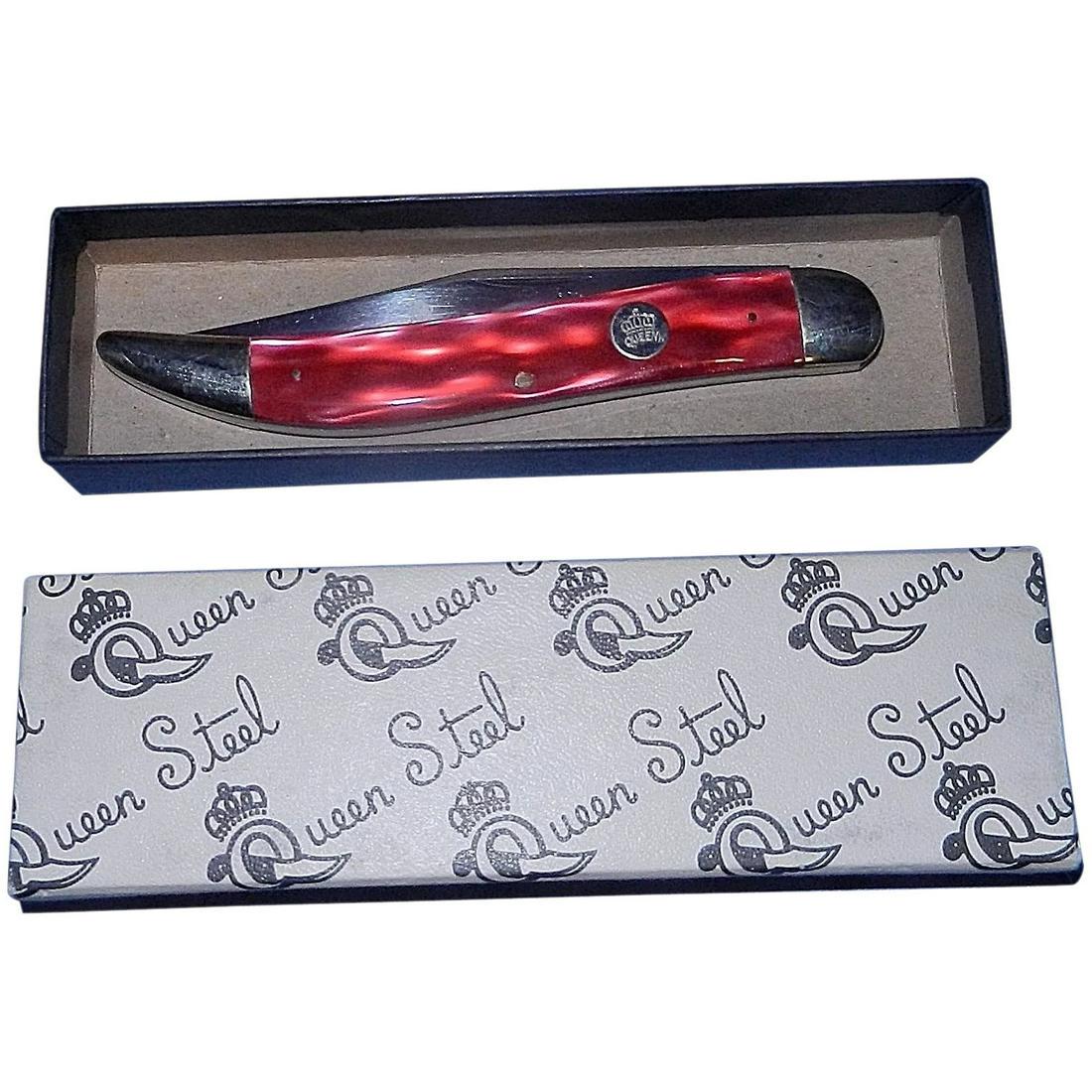 Vintage RI3 Texas Toothpick by Queen Steel-Red (1 of 9)