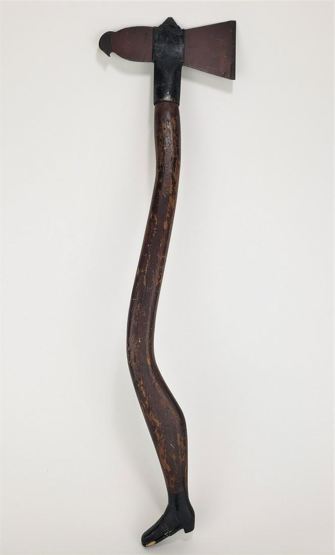 Oddfellows Folk Art Hatchet w/ Bird & Boot (1 of 9)