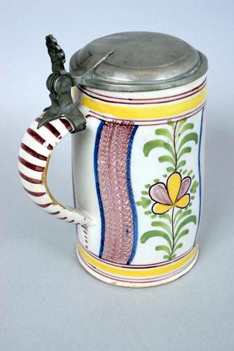 A good late 18th century German faience pewter lidded (1 of 2)