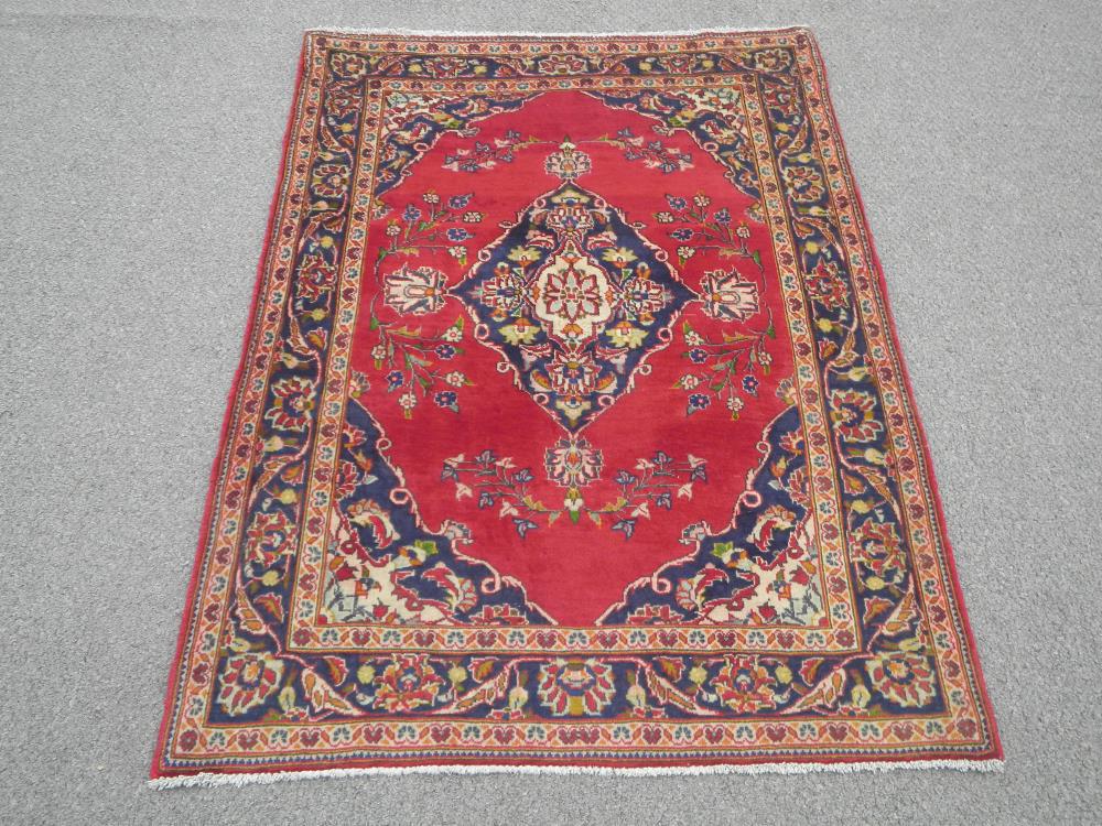 Unique Semi Antique Persian Kashan 3.6x4.7: Title: Unique Semi Antique Persian Kashan 3.6x4.7 Origin: Iran Size/Format: 3.6x4.7 Description: Finely knotted delicate semi antique Persian Kashan rug. Size 3.6x4.7 feet, made of fine quality baby l