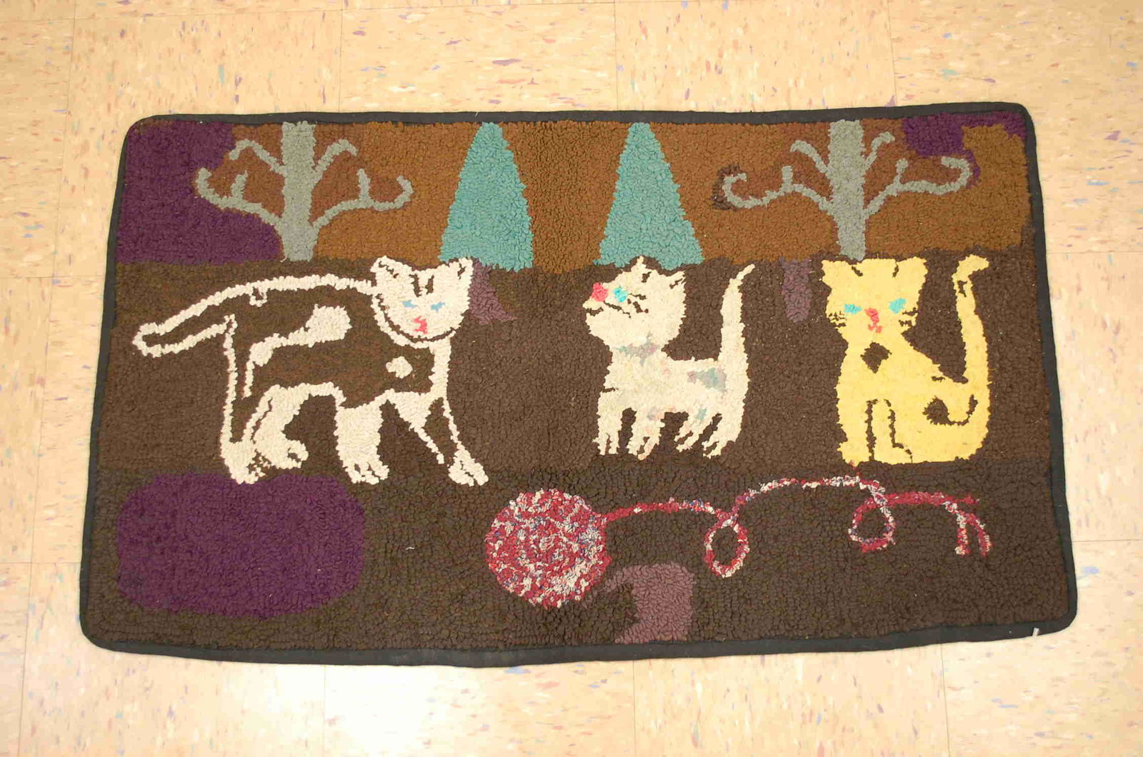American Hooked Rug 2' X 3'3" Wool,cotton Hand Hooked (1 of 9)