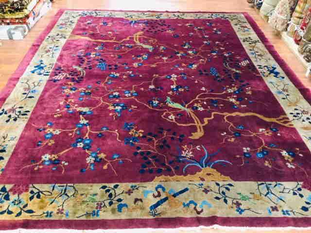 Antique Chinese Peking Rug-4851: Title: Antique Chinese Peking Rug-4851 Origin: Persian-Iran Additional Information: Gorgeous antique Persian Peking rug , from china, size 9 ft. 2 inches by 11 ft. 7 inches, circa 1910, with all flora