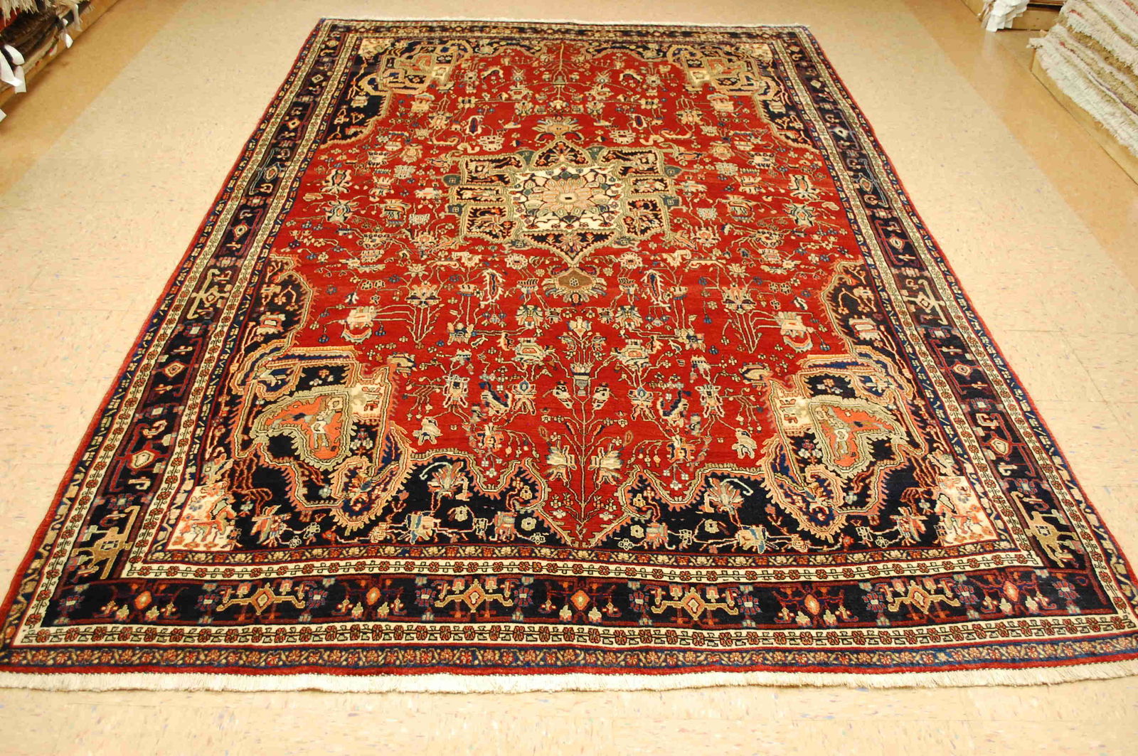 C1930s Antique Classic Village Woven Bijar Rug 7.2 X (1 of 12)