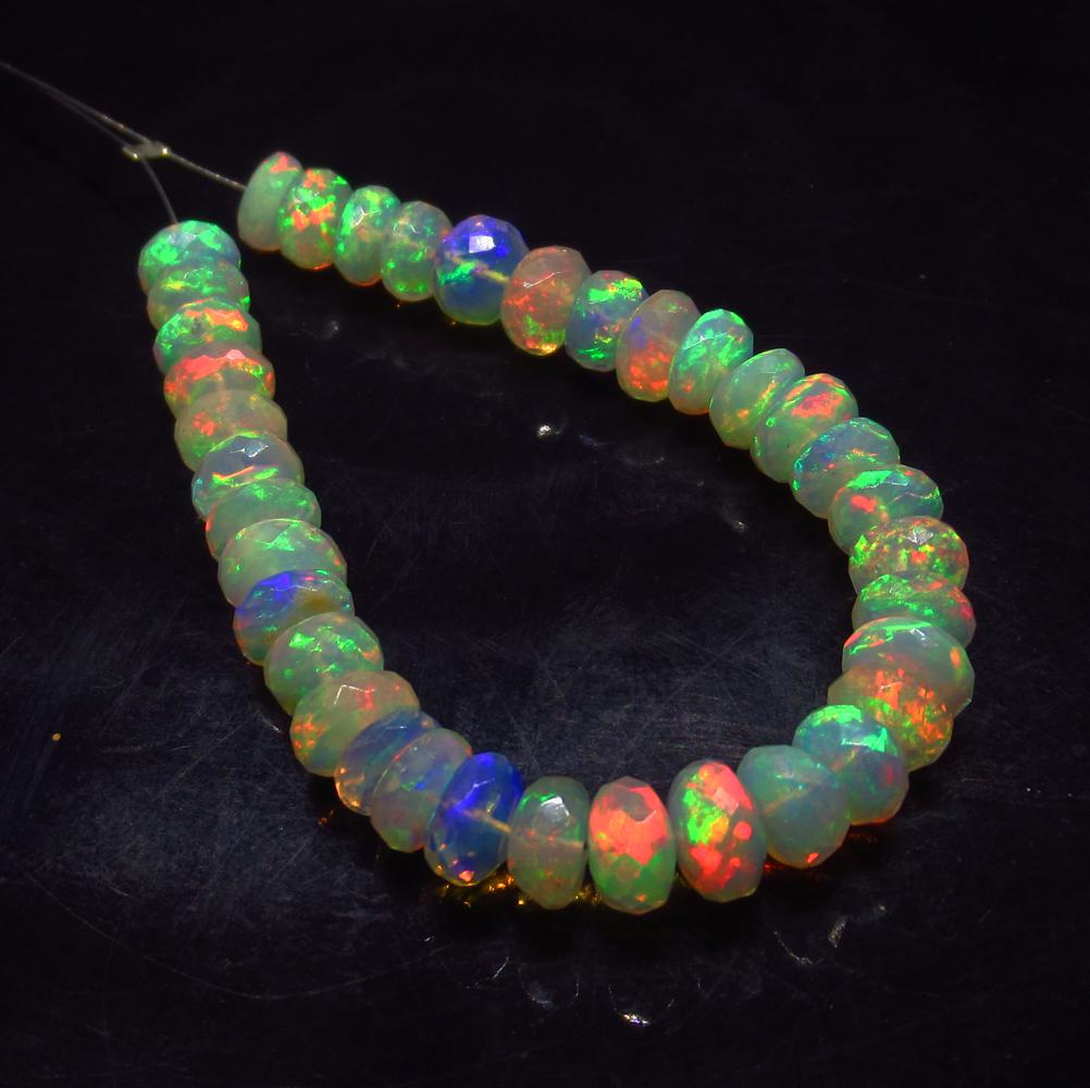 19.70 Ct Natural 36 Ethiopian Drilled Faceted Fire Opal (1 of 3)