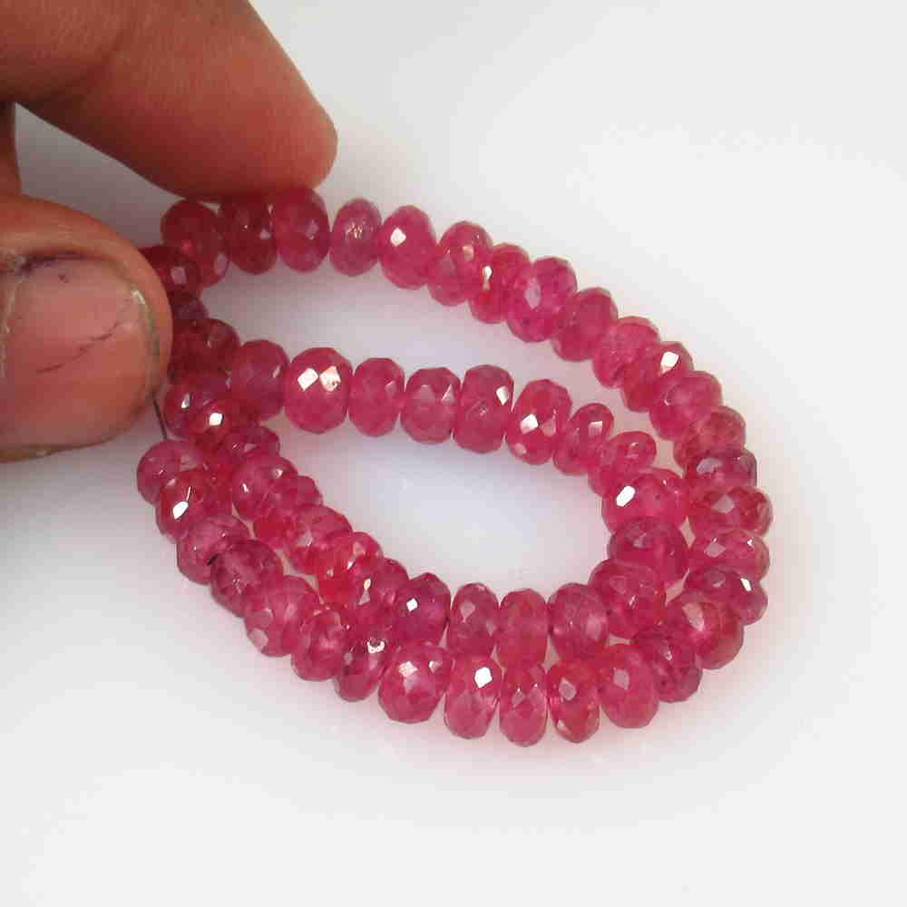 54.00 Ctw Natural 37 Mozambique Red Ruby Round Beads (1 of 2)