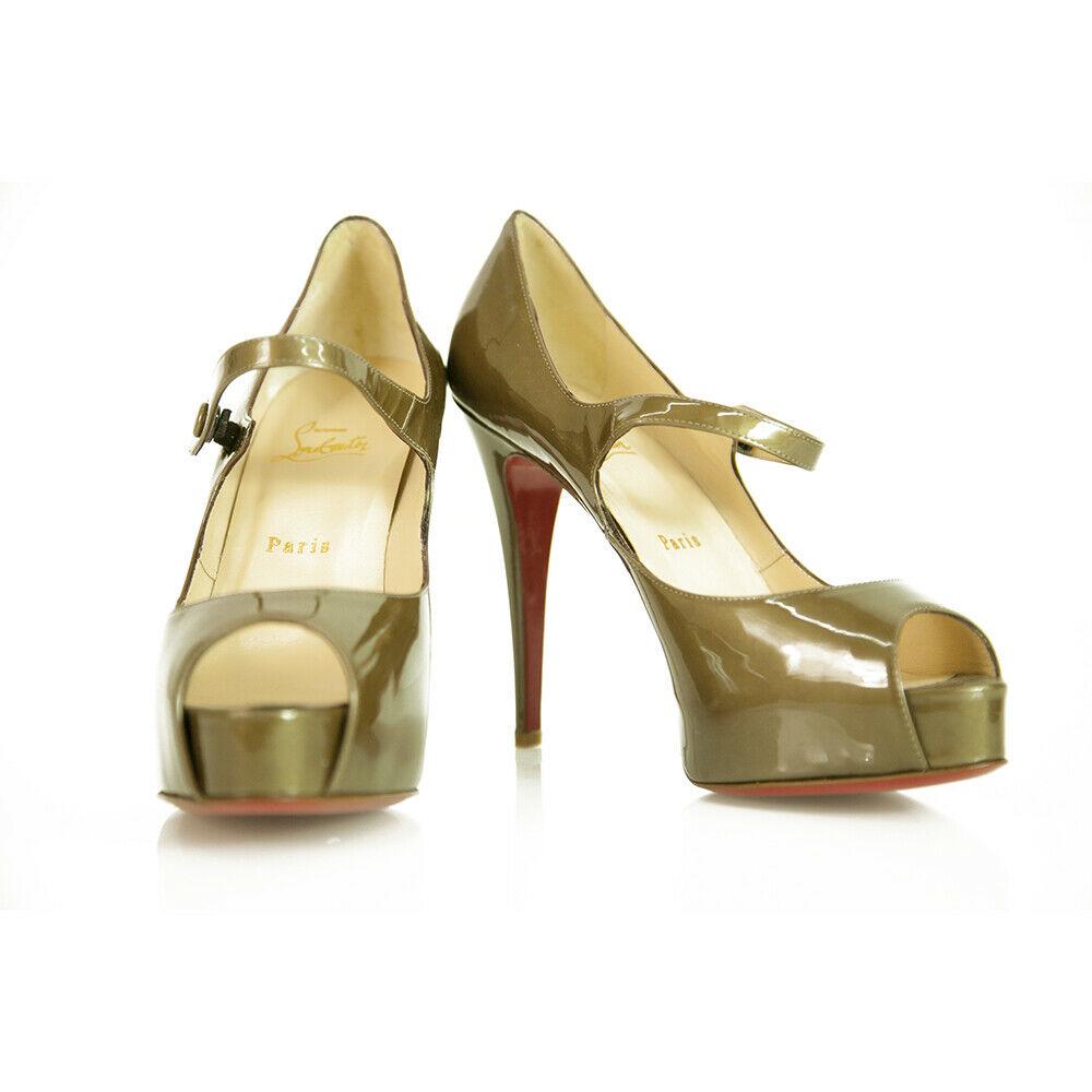 Christian Louboutin Bronze Patent leather Barre 140 (1 of 7)