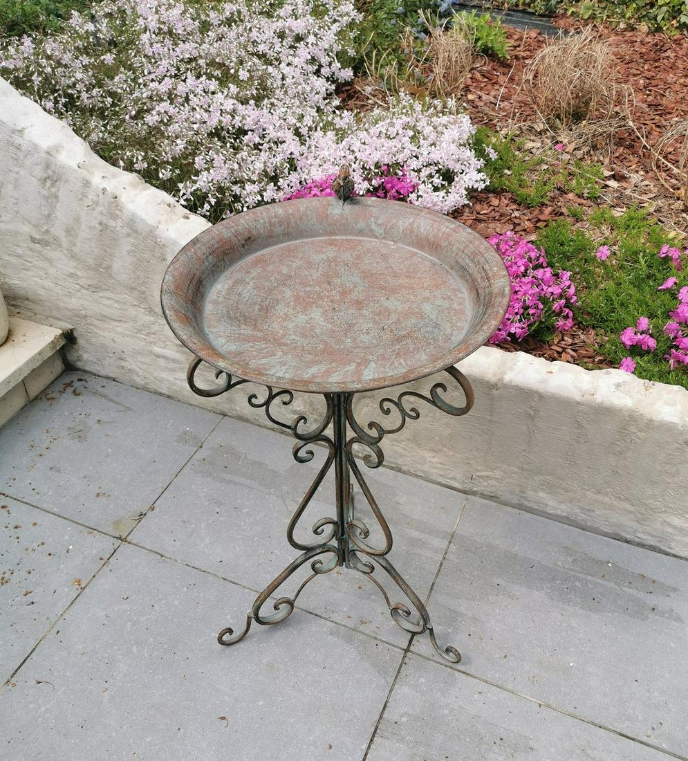 Wrought iron birdbath - Animal feeder - Charming garden (1 of 9)