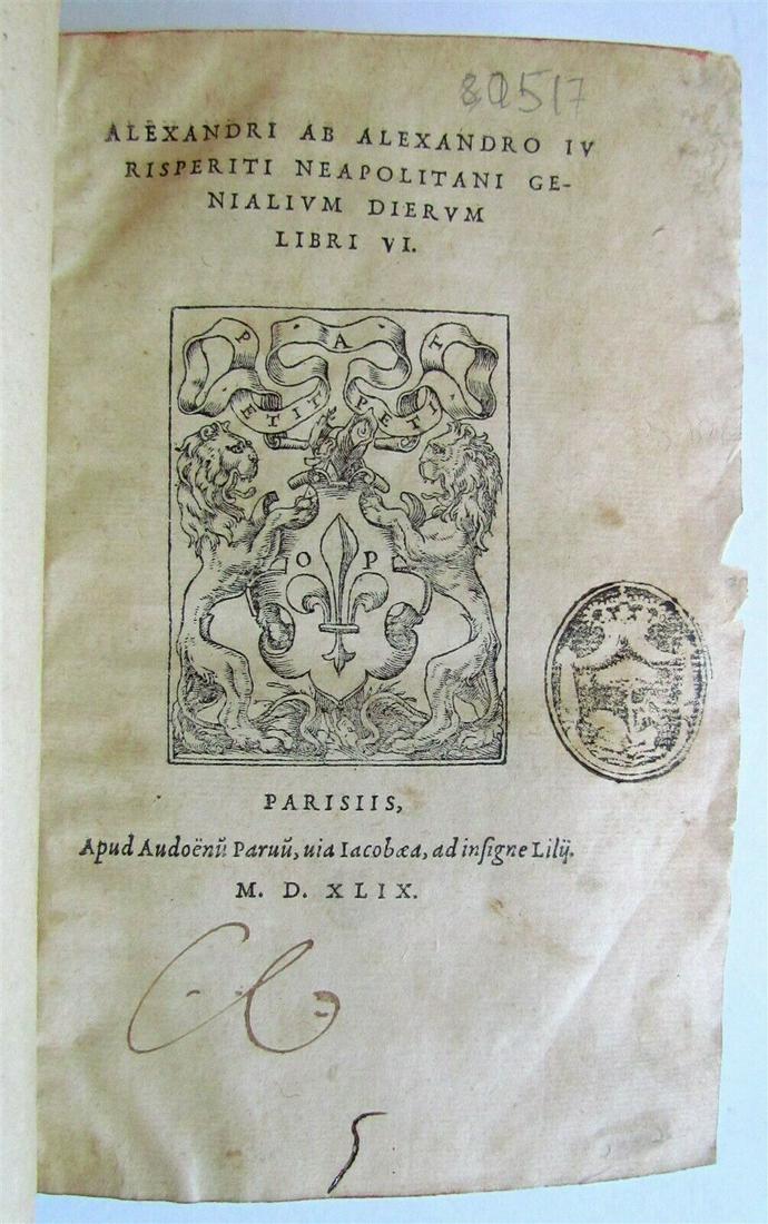 1549 Alessandro Alessandri PHILOSOPHY SPIRITUALITY LAW (1 of 14)