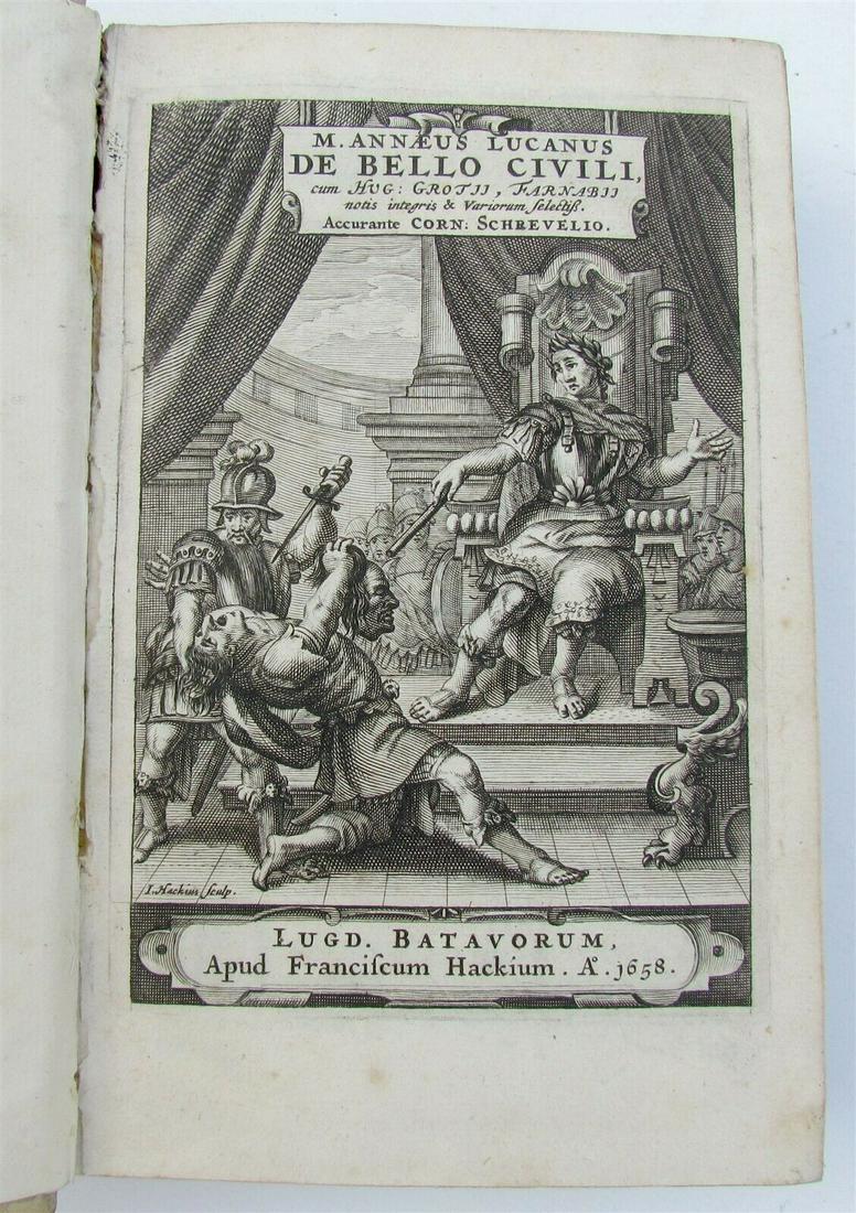 1658 LUCANUS DE BELLO CIVILI antique VELLUM Pharsalia (1 of 20)