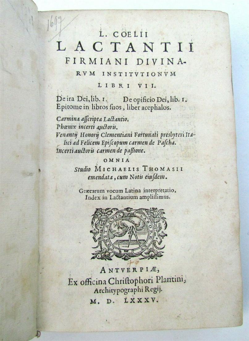 1585 PLANTIN PUBLISHING antique VELLUM Divine (1 of 16)