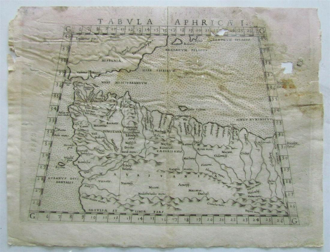 1574 mapa de África Antiguo джо (1 of 4)