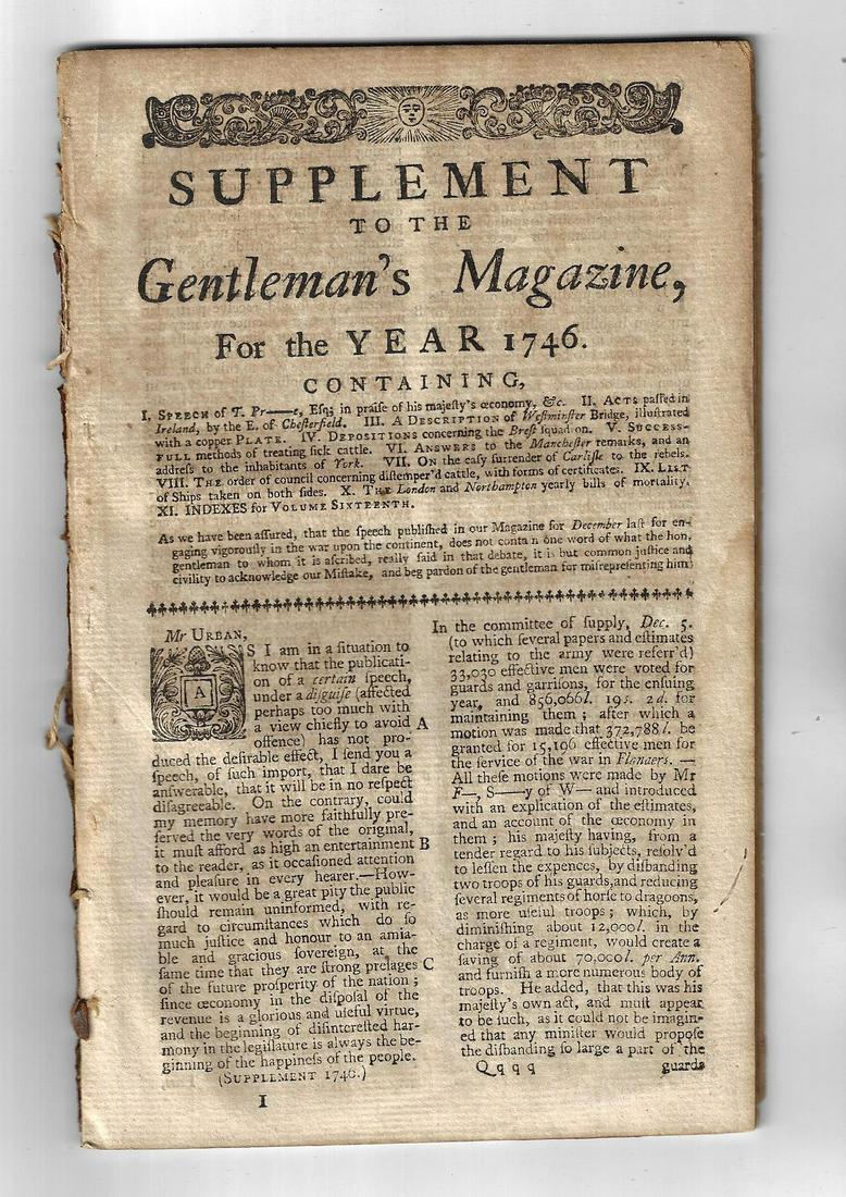 1746 Magazine Scot Rebellion Chebucto (1 of 3)