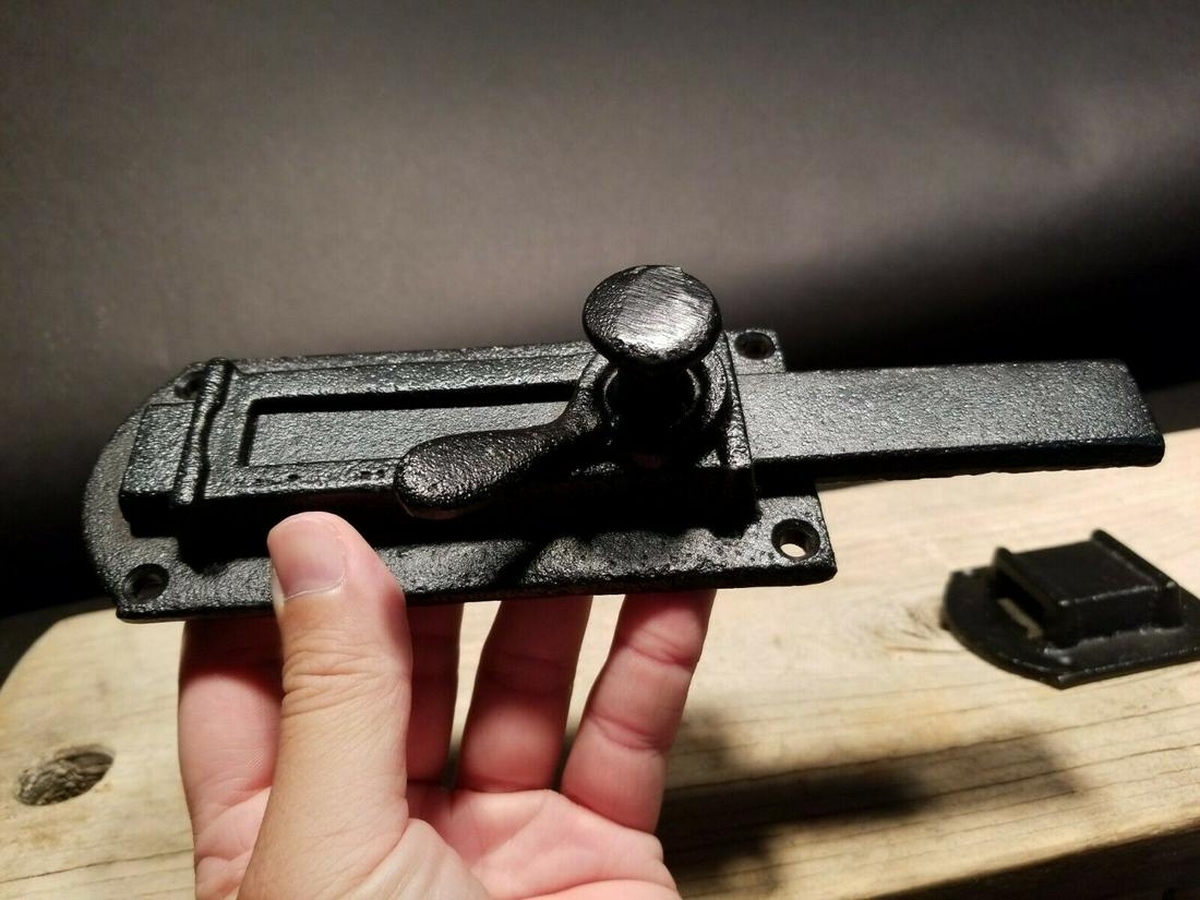 Cast Iron Door Gate Slide Lock Latch (1 of 20)